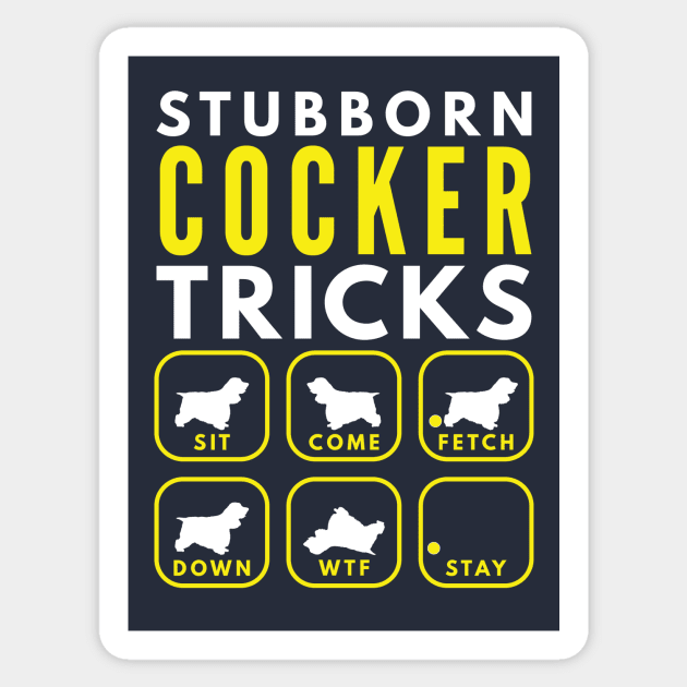 Stubborn Cocker Tricks - Dog Training Sticker by DoggyStyles